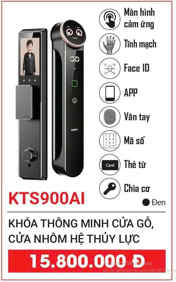 Khóa thông minh cửa nhôm thuỷ lực